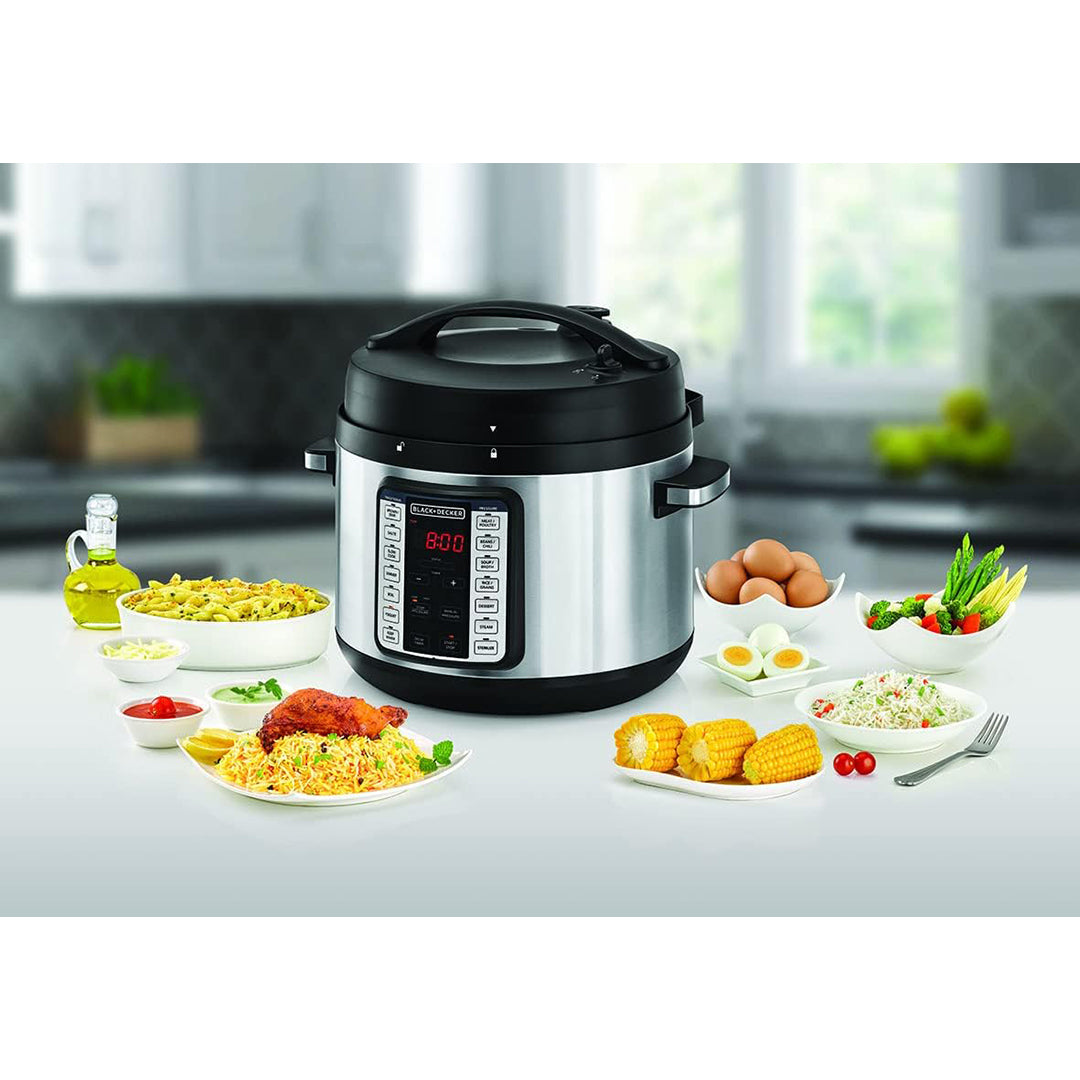 حلة بخار سمارت من بلاك اند ديكر 1350 وات - Black+Decker Smart Steam Pot Pcp1010 - B5