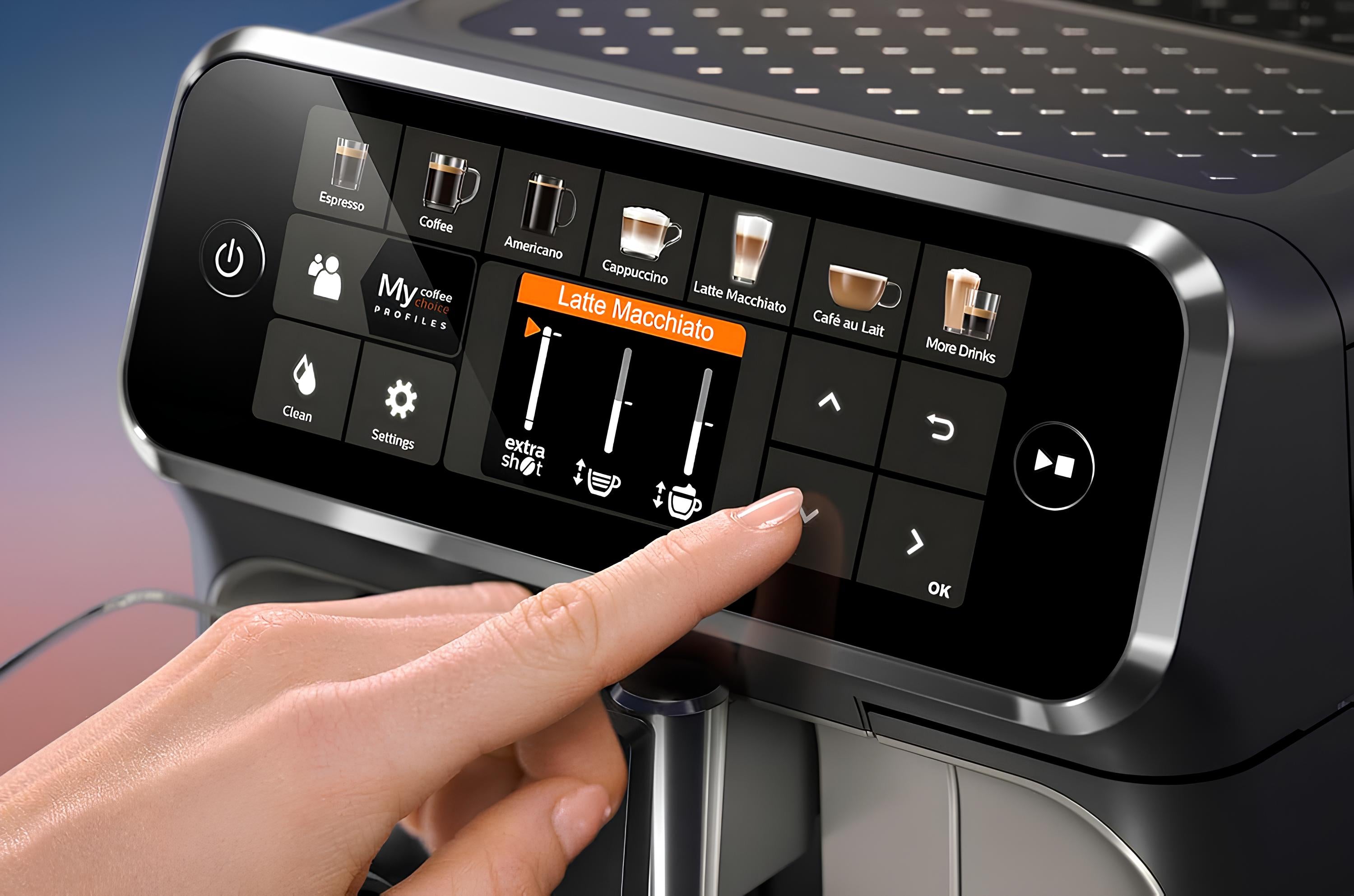 ماكينة تحضير الإسبريسو الأوتوماتيكية بالكامل من فيليبس ( Ep5447/90 )