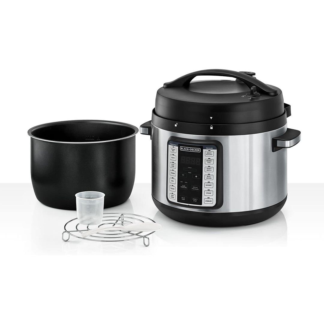حلة بخار سمارت من بلاك اند ديكر 1350 وات - Black+Decker Smart Steam Pot Pcp1010 - B5