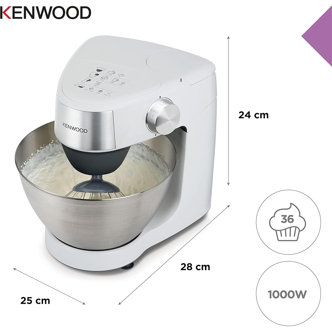 عجان جامب بيراني بقدرة 1000 وات من كينوود أبيض ‎–‎ Kenwood Stand Mixer 1000W KHC29.B0WH
