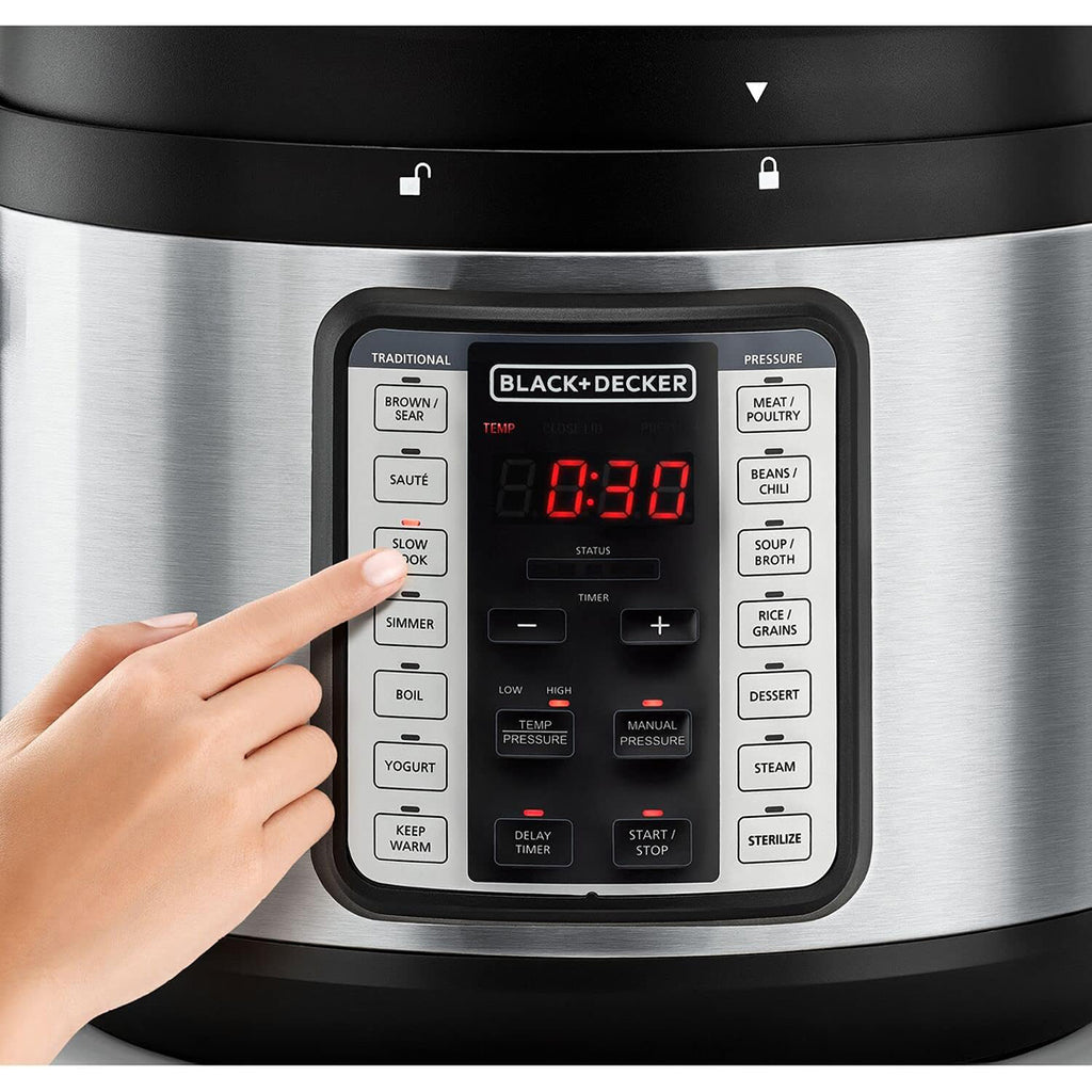 حلة بخار سمارت من بلاك اند ديكر 1350 وات - Black+Decker Smart Steam Pot Pcp1010 - B5