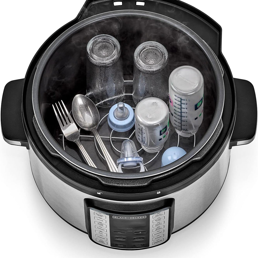 حلة بخار سمارت من بلاك اند ديكر 1350 وات - Black+Decker Smart Steam Pot Pcp1010 - B5