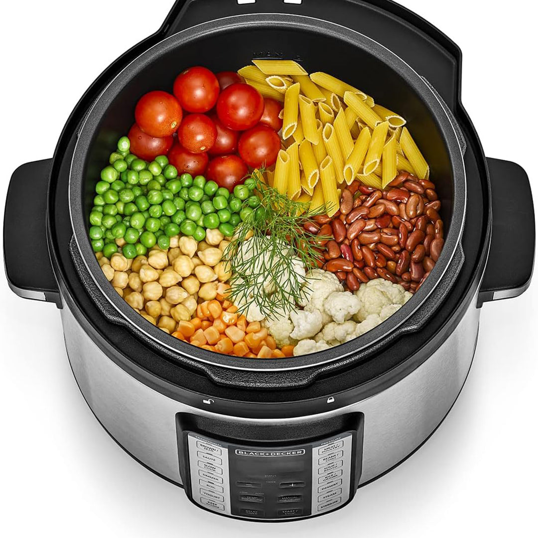 حلة بخار سمارت من بلاك اند ديكر 1350 وات - Black+Decker Smart Steam Pot Pcp1010 - B5