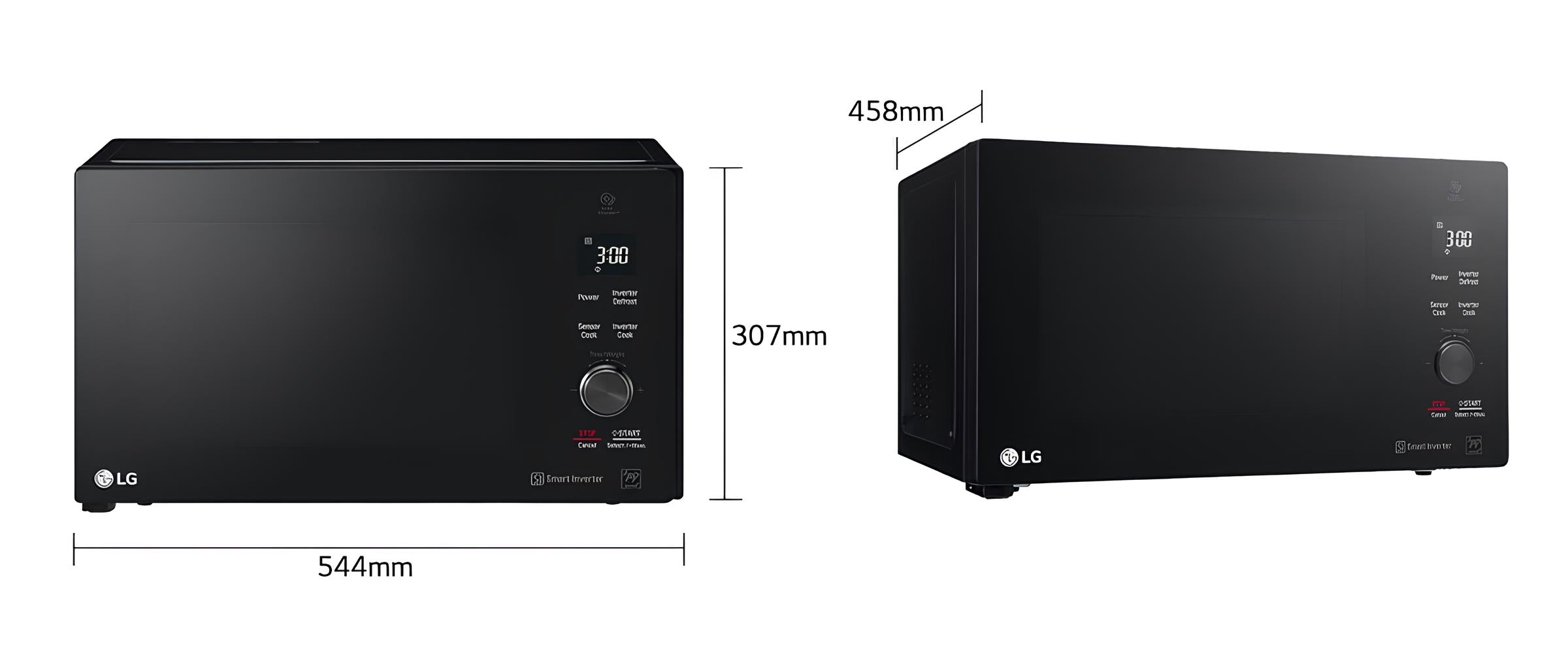 ميكروويف ال جي 42 لتر انفرتر ديجيتال بالشواية أسود-MH8265DIS-LG